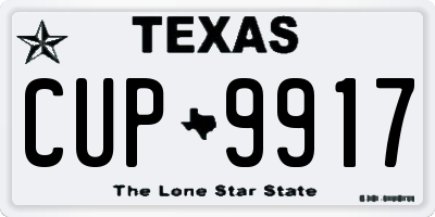 TX license plate CUP9917