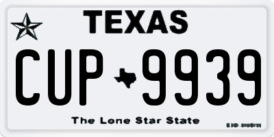 TX license plate CUP9939