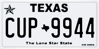 TX license plate CUP9944