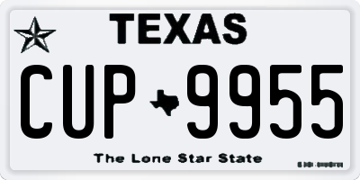 TX license plate CUP9955