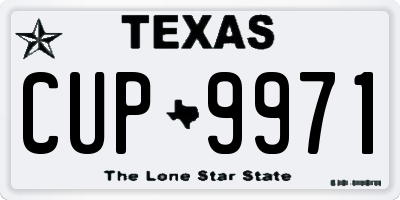 TX license plate CUP9971
