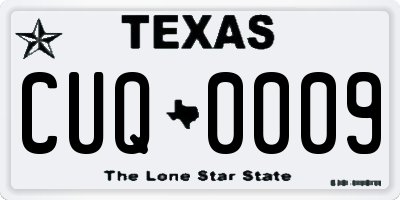 TX license plate CUQ0009