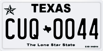 TX license plate CUQ0044