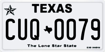 TX license plate CUQ0079