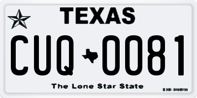 TX license plate CUQ0081