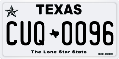 TX license plate CUQ0096