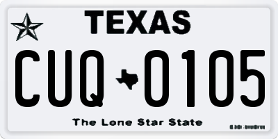 TX license plate CUQ0105