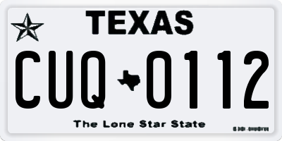TX license plate CUQ0112