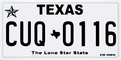 TX license plate CUQ0116