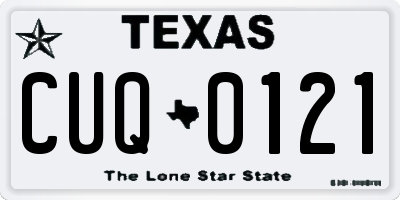 TX license plate CUQ0121