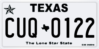 TX license plate CUQ0122