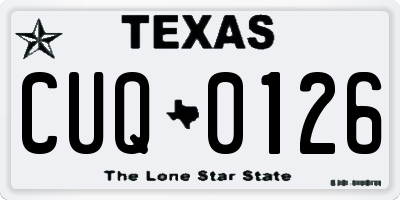 TX license plate CUQ0126