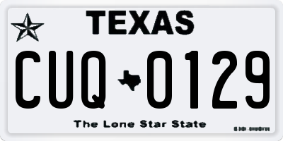 TX license plate CUQ0129