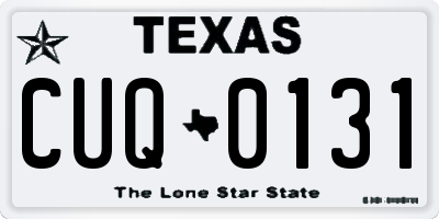 TX license plate CUQ0131