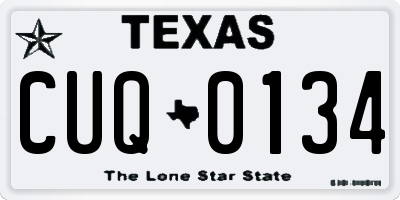 TX license plate CUQ0134