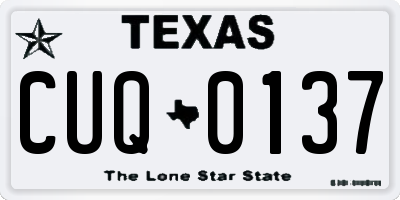 TX license plate CUQ0137