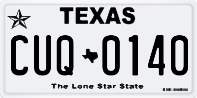 TX license plate CUQ0140