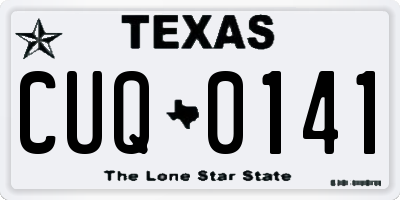 TX license plate CUQ0141