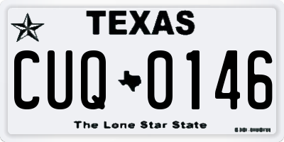 TX license plate CUQ0146