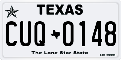 TX license plate CUQ0148