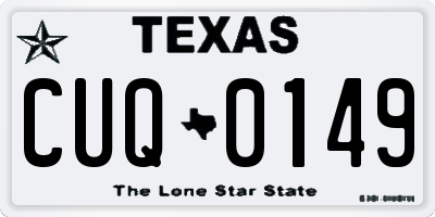 TX license plate CUQ0149