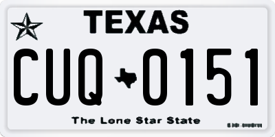 TX license plate CUQ0151