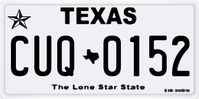 TX license plate CUQ0152