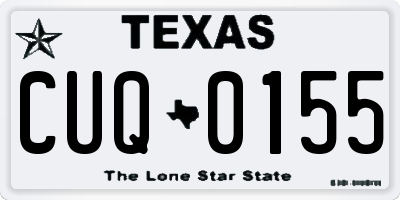 TX license plate CUQ0155