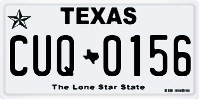 TX license plate CUQ0156