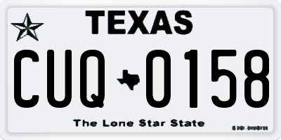 TX license plate CUQ0158