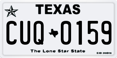 TX license plate CUQ0159