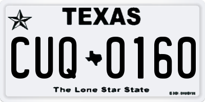 TX license plate CUQ0160