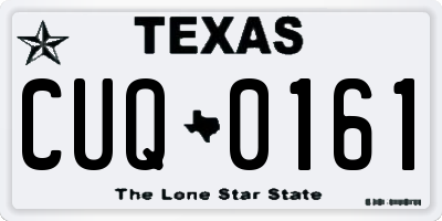 TX license plate CUQ0161