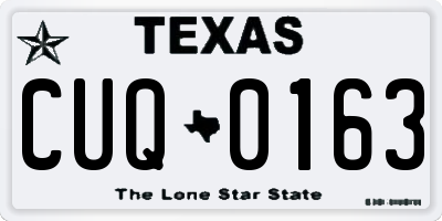 TX license plate CUQ0163