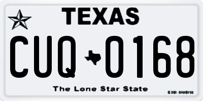TX license plate CUQ0168