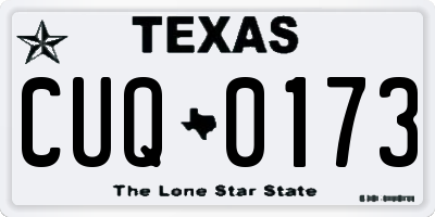 TX license plate CUQ0173