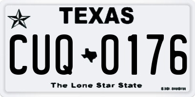 TX license plate CUQ0176