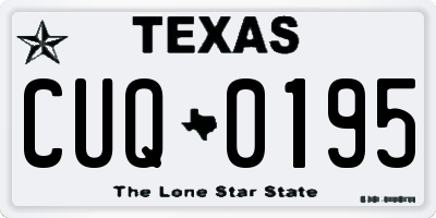 TX license plate CUQ0195