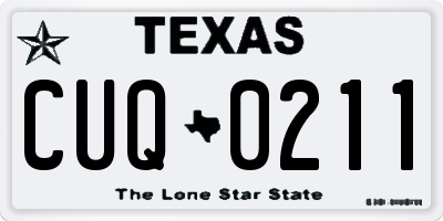 TX license plate CUQ0211