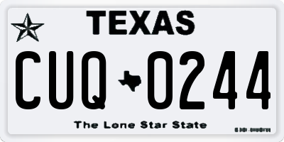 TX license plate CUQ0244