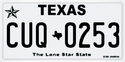 TX license plate CUQ0253