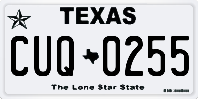 TX license plate CUQ0255