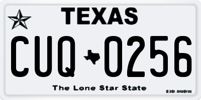 TX license plate CUQ0256