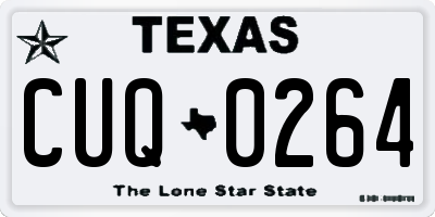 TX license plate CUQ0264