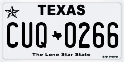 TX license plate CUQ0266