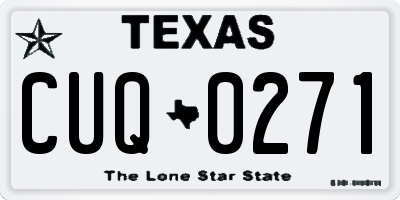 TX license plate CUQ0271
