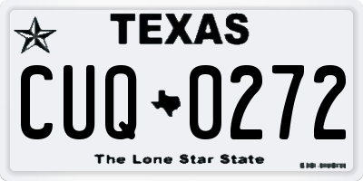 TX license plate CUQ0272