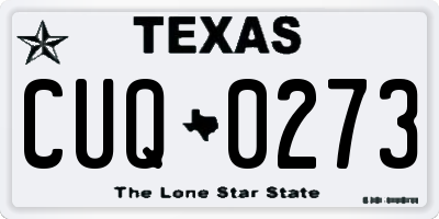 TX license plate CUQ0273