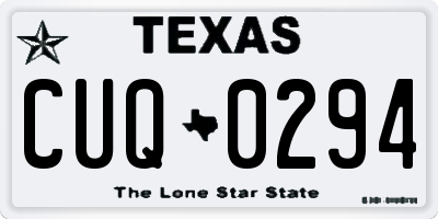 TX license plate CUQ0294