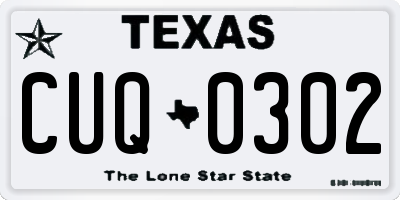 TX license plate CUQ0302